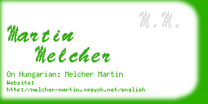 martin melcher business card